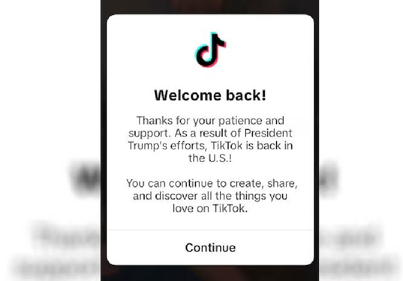 Sempat Offline, Kini TikTok Kembali Hadir di AS