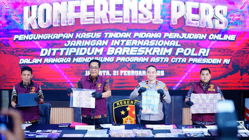 Bareskrim Polri Bongkar Jaringan Judi Online Internasional 1XBET, Amankan 9 Tersangka