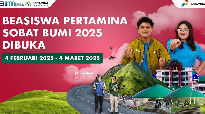 Pertamina Kembali Buka Pendaftaran Beasiswa Sobat Bumi 2025, Simak Syaratnya