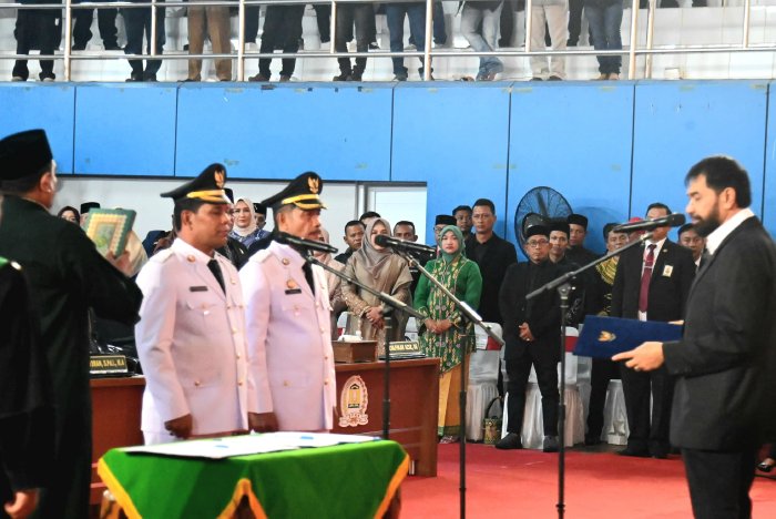 Syech Muharram dan Syukri A Jalil Dilantik sebagai Bupati dan Wakil Bupati Aceh Besar