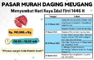 Mulai Besok, Pemko Banda Aceh Sediakan 50 Ton Daging Meugang Murah