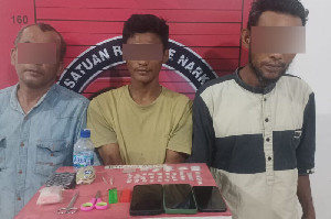 Tiga Pengedar Sabu di Aceh Utara Dibekuk, 37 Paket Siap Edar Disita