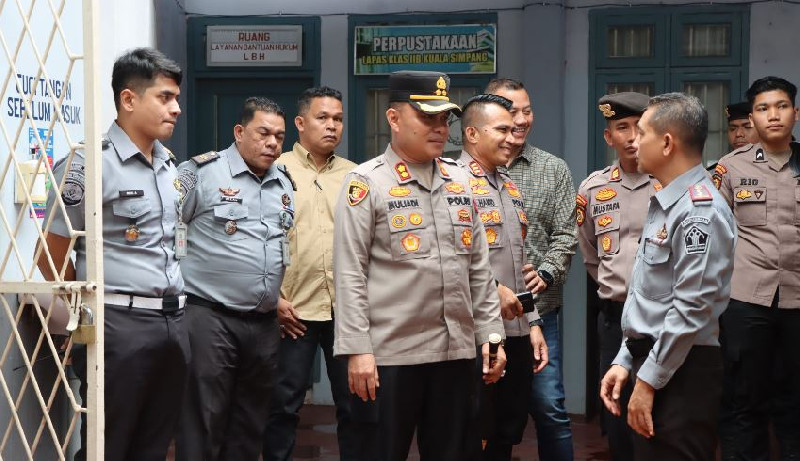 Pasca Kaburnya Napi di Kutacane, Kapolres Aceh Tamiang Periksa Lapas Kuala Simpang