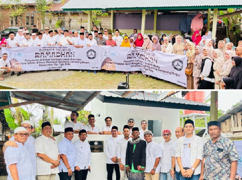 Mercedes Benz Club Aceh Bantu Balai Pengajian, Anak Yatim dan Dhuafa di Pidie