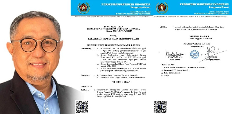 Muhammad Saleh Kembali Jadi Anggota PWI Setelah Satu Dekade Berjuang