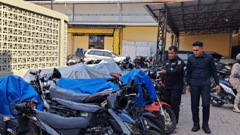 Knalpot Brong dan Balap Liar, 43 Motor Nangkring di Mapolresta Banda Aceh