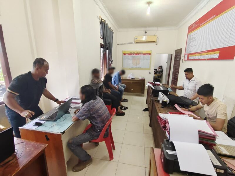 Satgas Anti Premanisme Polres Aceh Utara Amankan 17 Pria di Tiga Lokasi