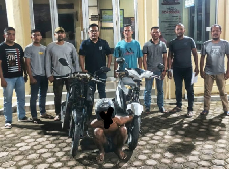 Polsek Darussalam Tangkap Residivis Curanmor, Dua Motor Diamankan
