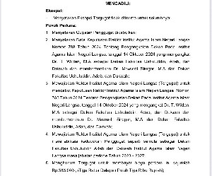 PTUN Banda Aceh Batalkan Keputusan Rektor IAIN Langsa, Putuskan Rehabilitasi Dr. Mawardi Siregar