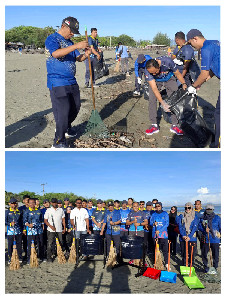 Peringati Harkitnas, Bea Cukai Aceh Giatkan Aksi Bersih Pantai di Syiah Kuala