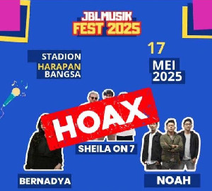 Konser "JBLMusikFest 2025" di Banda Aceh Dipastikan Hoaks