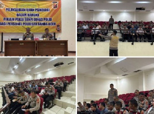 Penggunaan Senjata Api, Puluhan Personel Polresta Banda Aceh Ikut Ujian Psikologi