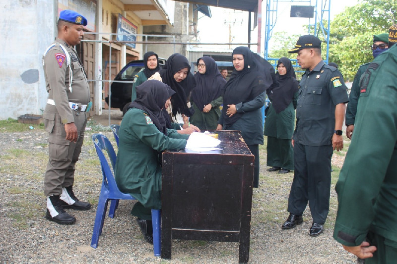 Gelar Razia Busana Islami di Peukan Bada, 60 Pelanggar Terjaring