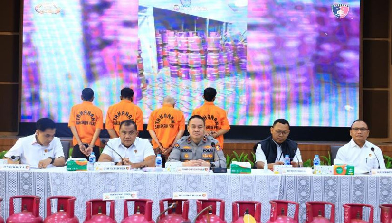 Bareskrim Polri Berhasil Bongkar Sindikat Penyalahgunaan Gas LPG Subsidi Bernilai Miliaran
