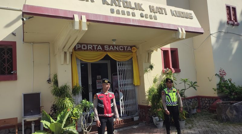 Polisi Amankan Gereja Jelang Ibadah Kenaikan Isa Al Masih di Banda Aceh