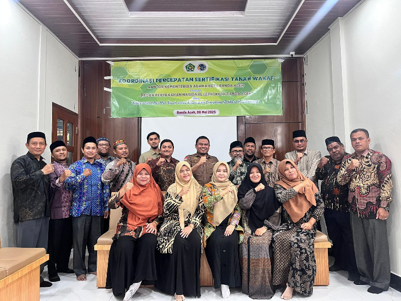 Percepat Sertifikasi Tanah Wakaf, Kemenag Banda Aceh Kembali Koordinasi dengan BPN