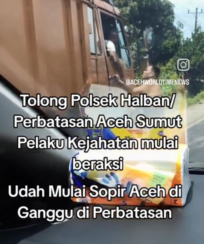 Sopir Aceh Kembali Dipalak di Perbatasan Sumut, Warganet Minta Polisi Bertindak
