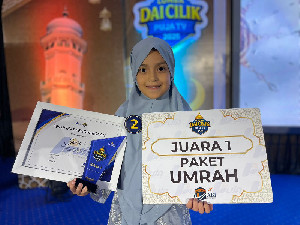 Raih Hadiah Umrah, Kaysa Syahira Juara 1 Dai Cilik Aceh 2025