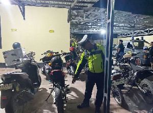 Razia Knalpot Brong, 15 Motor Ditilang Satlantas Polres Aceh Barat