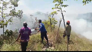 Dua Hektar Lahan di Indrapuri Aceh Besar Terbakar