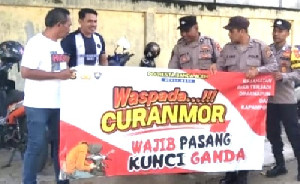 Cegah Curanmor, Polisi Pasang Spanduk Peringatan di Titik Keramaian Banda Aceh