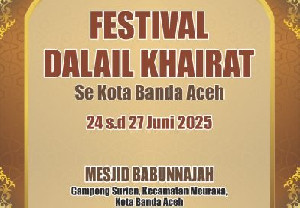 Gampong Surien Jadi Tuan Rumah Festival Dalail Khairat, Dibuka Langsung Walikota Illiza Malam Ini
