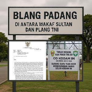 Blang Padang: Di Antara Wakaf Sultan dan Plang TNI