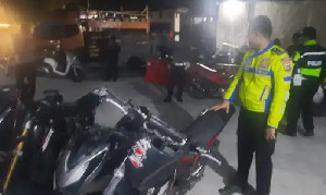 Satlantas Polres Aceh Barat Tindak Pengguna Knalpot Brong, 6 Kendaraan Kena Tilang