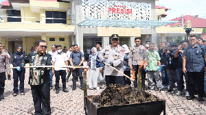 Ratusan Kilogram Barang Bukti Narkoba di Aceh Dimusnahkan