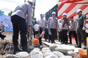 Bupati Aceh Besar Hadiri Ground Breaking Gudang Ketahanan Pangan Polri