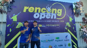 Pasangan Kemenkeu Satu Aceh Raih Juara 2 di Turnamen Tenis Rencong Open 2025
