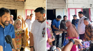 Di Singkil Mualem Kunjungi Penerima RLH, Besok Kenduri di Pulau Panjang