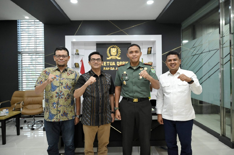 Pimpinan DPRK BAnda Aceh Terima Audiensi Kodim 0101/KBA