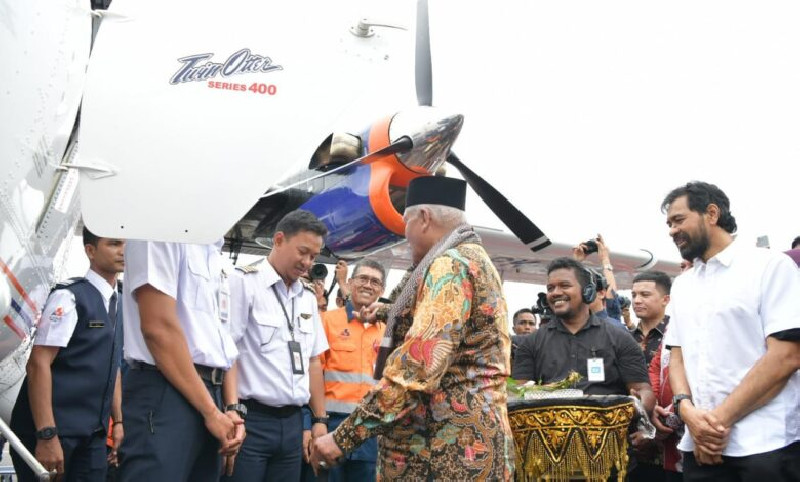 Mualem Resmikan Bandara Point A untuk Dukung Industri Migas