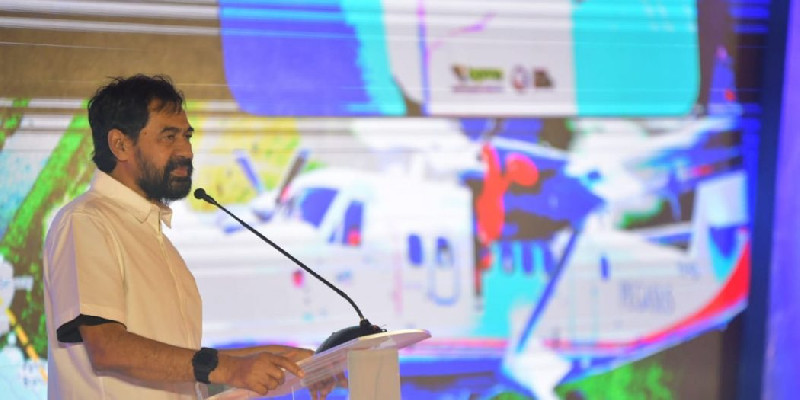 Mualem Resmikan Pengoperasian Pesawat dan Bandara PT PGE di Aceh Utara
