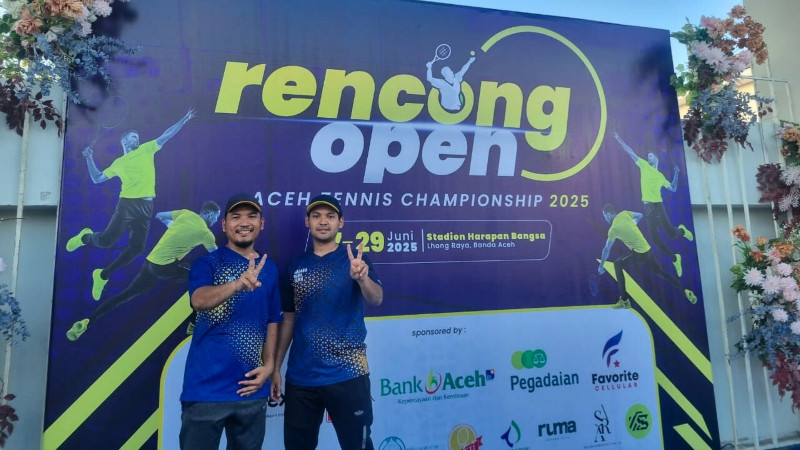 Pasangan Kemenkeu Satu Aceh Raih Juara 2 di Turnamen Tenis Rencong Open 2025