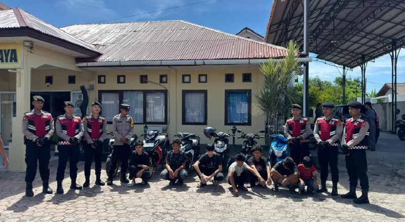 Lakukan Aksi Balap Liar, Tujuh Remaja Diamankan di Polsek Banda Raya