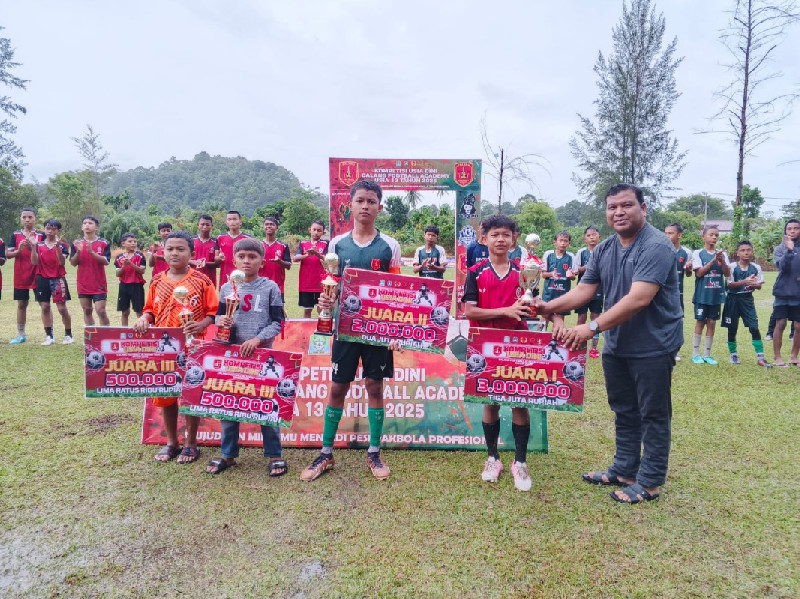 Kompetisi U-13 Calang Football Academy Sukses Digelar