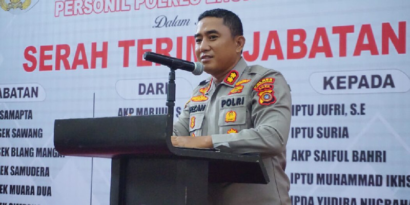 Satu Kasat dan Lima Kapolsek di Polres Lhokseumawe Resmi Berganti