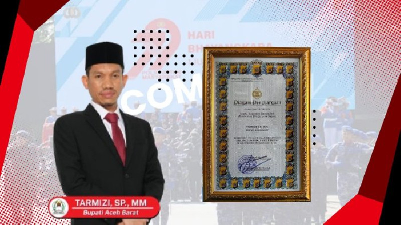 Bupati Aceh Barat Terima Penghargaan Forkopimda Teraktif dari Polda Aceh
