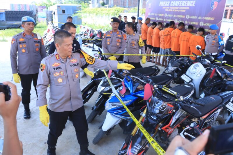 Polres Aceh Utara Bekuk Tiga Pelaku Curanmor, Sita 32 Sepeda Motor