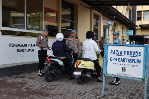 Propam Razia Motor Anggota Polri di Polresta Banda Aceh