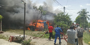Delapan Rumah Warga Ludes Terbakar di Dewantara Aceh Utara