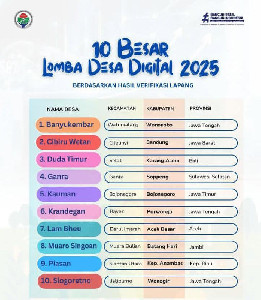 Gampong Lam Bheu Aceh Besar Masuk 10 Besar Lomba Desa Digital 2025