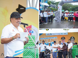 Meski Hujan, Ribuan Peserta Jalan Sehat Meriahkan HUT ke-23 Nagan Raya