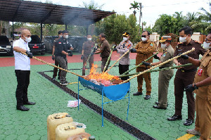 Musnahkan Barang Bukti, Sekda Harap Aceh Jaya Bebas Narkoba