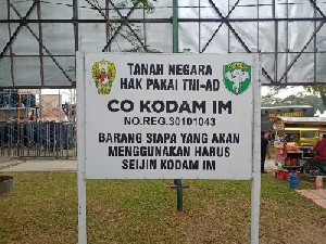 Kodam IM Tunggu Keputusan Pusat soal Status Tanah Blang Padang