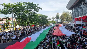 Lautan Manusia di Banda Aceh Gelar Aksi Solidaritas Bela Palestina