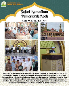 Dinas ESDM Wakili Pemerintah Aceh dalam Safari Ramadan di Aceh Selatan
