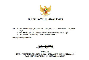 Bupati Abdya Terbitkan Edaran MPLS Ramah Anak, Orang Tua Diminta Dampingi Anak